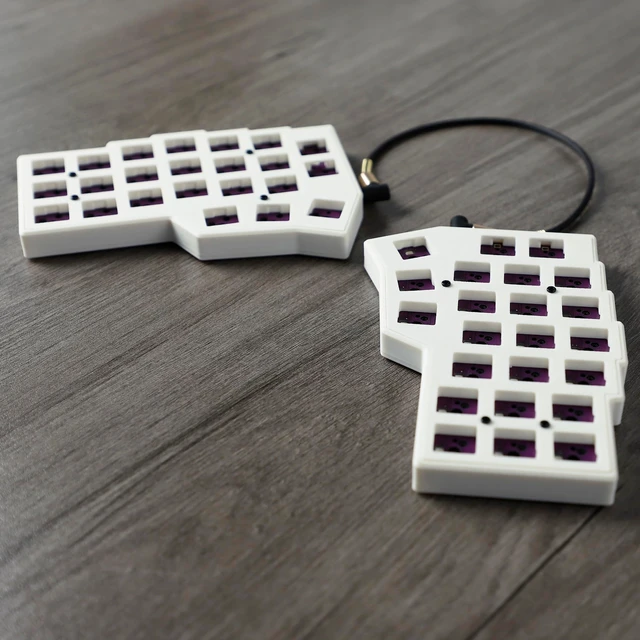Alt view image 8 of 10 - YMDK Split Keyboard Corne V4.1 46 Keys Ergonomic Hotswappable 40% Layout 3D PLA RGB QMK Vial All Key Programmable Mini Independent Gaming Keyboard Kit