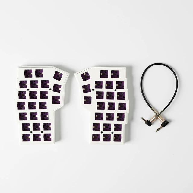 Alt view image 7 of 10 - YMDK Split Keyboard Corne V4.1 46 Keys Ergonomic Hotswappable 40% Layout 3D PLA RGB QMK Vial All Key Programmable Mini Independent Gaming Keyboard Kit