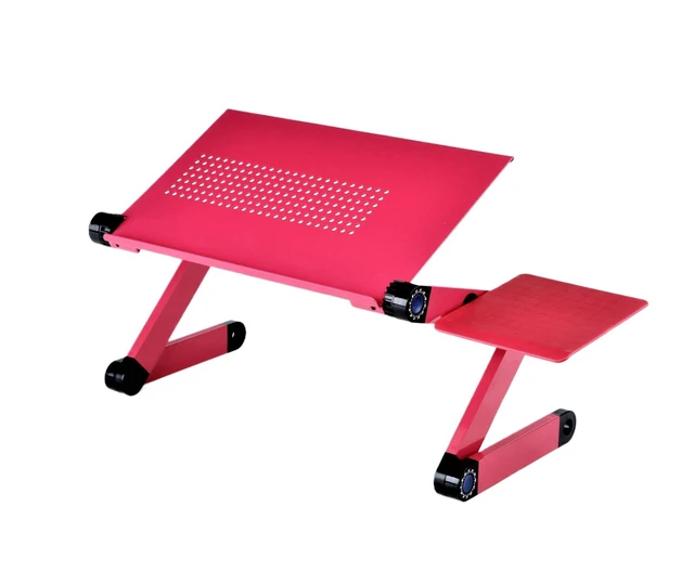 Alt view image 6 of 10 - Zippace Adjustable Lap Desk Laptop Computer Portable Multifunctional Ergonomic Vented Table Stand Tray Mount Holder (420 * 260mm with Mouse Pad, Pink)