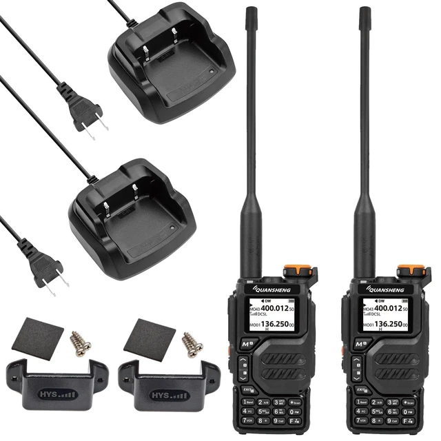 Alt view image 6 of 10 - Quansheng UV-K5 Ham Radio Long Range Wakie Talkies Dual Band VHF UHF Tpye-C Rechargeable Handheld Two Way Radio with AM/FM/DTMF, W/LED Flashlight for Field, Survival Biking Hiking Camping