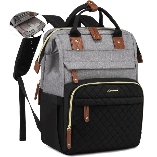 Alt view image 6 of 10 - LOVEVOOK Laptop Backpack for Women, 15.6'' Waterproof Nurse Bag Teacher Work Backpack Purse for Women, Travel Computer Backpack for College Office Business Ladies