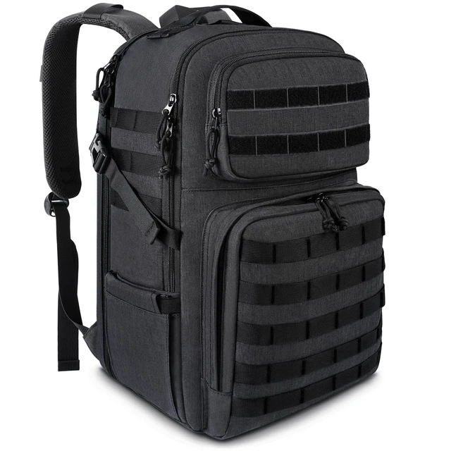 Alt view image 6 of 10 - MATEIN 17 Inch Laptop Backpack, Large Military Tactical Backpack for Men TSA Approved, Water Resistant Computer Bag Work Day Pack, Travel Laptop Carry on for Camping Hiking