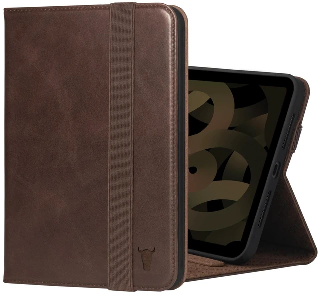Alt view image 6 of 10 - TORRO Case Compatible with iPad mini 7/6 Genuine Leather iPad mini 7th / 6th Generation (2024/2021) Cover with Stand Function, Apple Pencil Connectivity and Wake Sleep Function (Dark Brown)