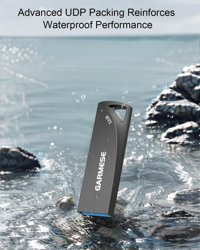 Alt view image 7 of 10 - GARMESE 32GB USB 3.0 Flash Drive, 5-Pack Waterproof Metal USB Memory Stick, Slim Thumb Drive Portable Pen Drive with Keychain Hole Stylish Jump Drive for Computer/Car/Smart TV