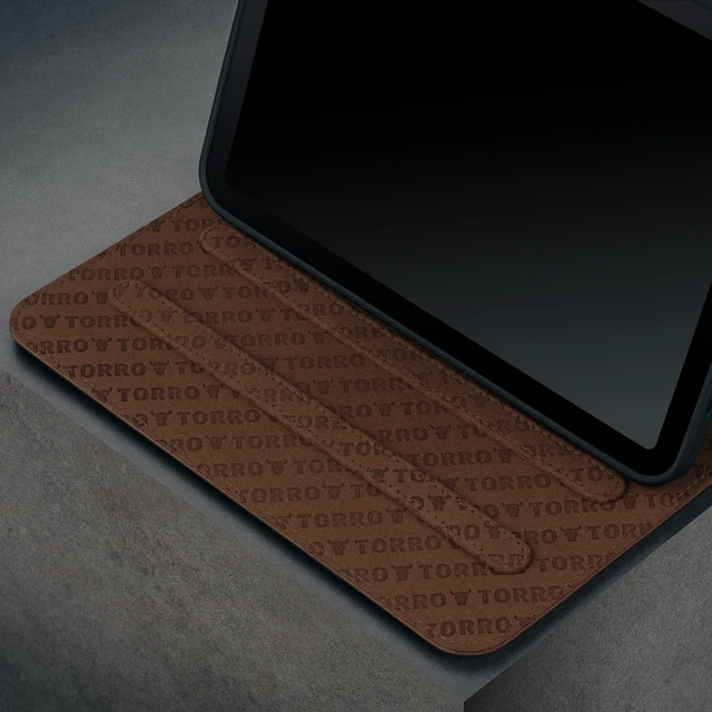 Alt view image 9 of 10 - TORRO Case Compatible with iPad mini 7/6 Genuine Leather iPad mini 7th / 6th Generation (2024/2021) Cover with Stand Function, Apple Pencil Connectivity and Wake Sleep Function (Dark Brown)