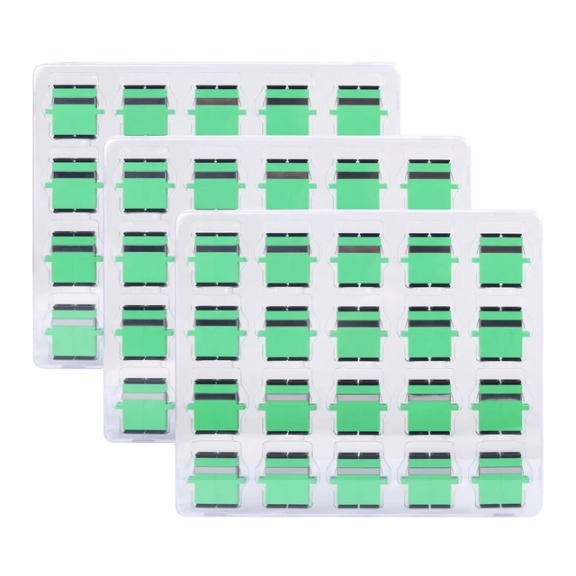 Alt view image 6 of 10 - Duogalia 60-Pack SC-APC Fiber Optic Coupler SC Female to SC Female Duplex Singlemode Fiber Optical Adapter Network Internet Connector with Mount Panel