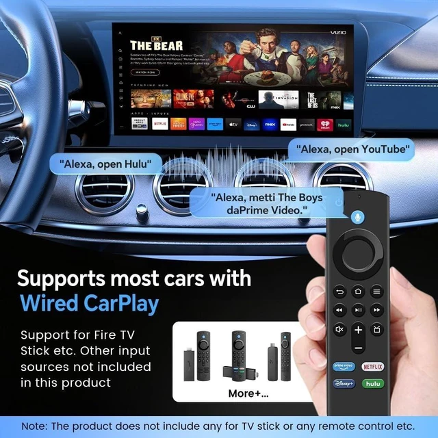 Alt view image 9 of 10 - Carlinkit FireDrive Link Pro Car TV Mate, Convert Wired to Wireless Android Auto & CarPlay Adapter, Compatible with Wired CarPlay for Fire TV Stick Streaming, 5GHz WiFi/Plug & Play
