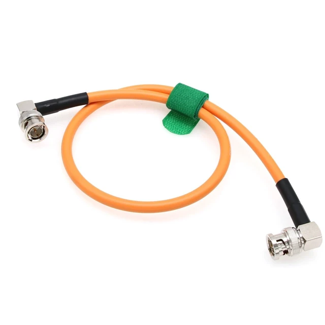 Alt view image 6 of 10 - HangTon 12G 4K SDI UHD Coaxial Video Cable Right Angle Male BNC for Blackmagic Sony FS7 FX9 FX6 RED ARRI Camera Monitor 5M