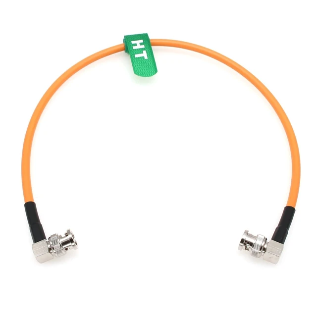 Alt view image 7 of 10 - HangTon 12G 4K SDI UHD Coaxial Video Cable Right Angle Male BNC for Blackmagic Sony FS7 FX9 FX6 RED ARRI Camera Monitor 5M