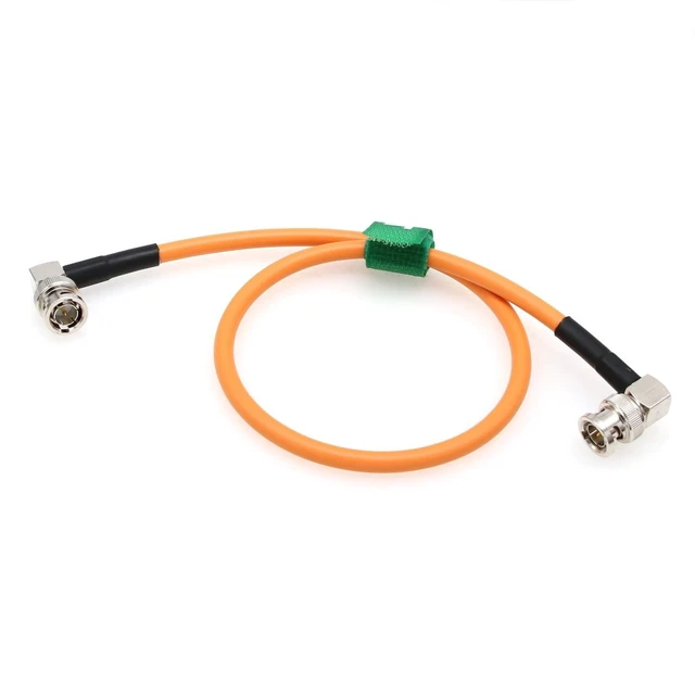 Alt view image 9 of 10 - HangTon 12G 4K SDI UHD Coaxial Video Cable Right Angle Male BNC for Blackmagic Sony FS7 FX9 FX6 RED ARRI Camera Monitor 5M