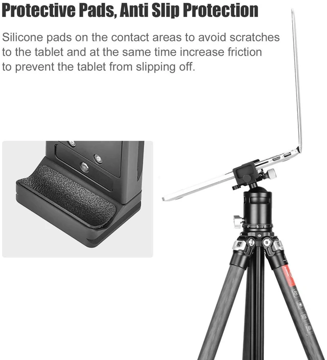 Alt view image 10 of 10 - SEANDAYTOY SUNWAY PC-05 Clamp for Arca Swiss Tripod Laptop Holder for MacBook Pro & Tablet Mount for Pad