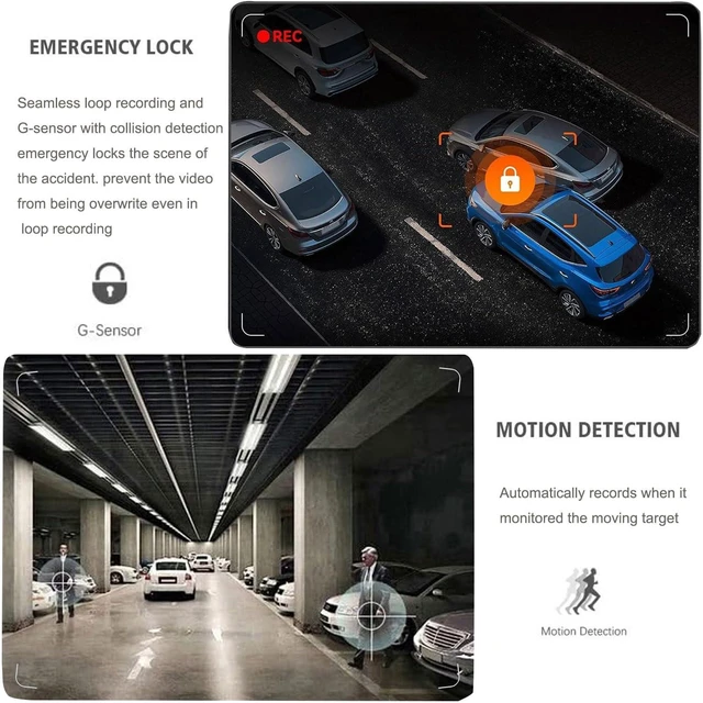 Alt view image 10 of 10 - 4 Channel Dash Cam 360 View, 1080P Front and Rear Inside, Left Right Dash Camera for Cars, Night Vision, WiFi & APP Control, G-Sensor, Loop Recording with 64GB SD Card (Y108WiFi+64G)