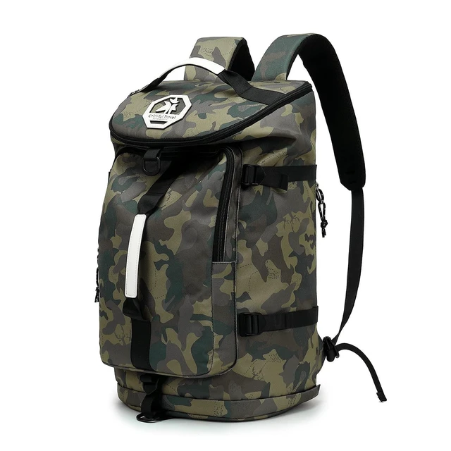 Alt view image 6 of 10 - Kalesi Gym Duffle Bag Backpack 4-Way Waterproof with Shoes Compartment for camouflage travel Sport Hiking laptop (camouflage)