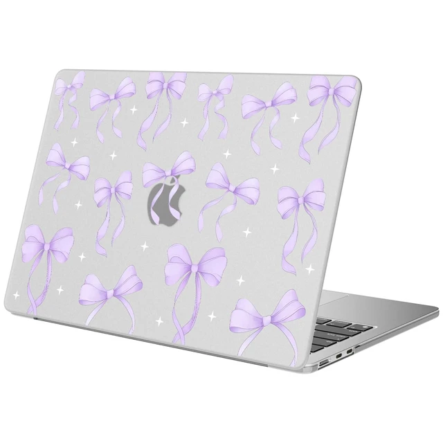 Alt view image 6 of 10 - BlHMCASE Compatible with MacBook Pro 13 inch Case M2 2025, 2024-2016 A2338 M1 A2251 A2289 A2159 A1989 A1708 A1706, Cute Purple Ribbon Bow Protective Hard Shell Matte Cover for Mac Pro 13