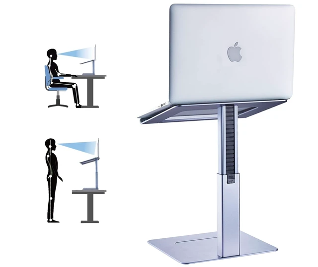 Alt view image 6 of 10 - VECOFO Adjustable Laptop Stand, Tall, Strong, Airflow, Suitable for 13.3-17.3 Inch Laptops, Lift Screen to Eye Level for Video Conferences