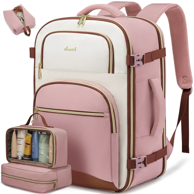Alt view image 6 of 10 - LOVEVOOK Travel Essentials Carry on Backpack 50L Travel Backpack for Women Men,Waterproof TSA Personal Item Travels Bag Airline Flight Approved,Large Carry on Luggage Laptop Backpack with Packing Cube
