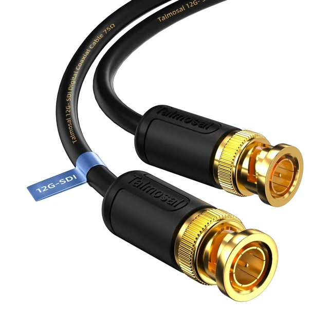 Alt view image 6 of 10 - Talmosal 12G SDI Cable 33 ft, RG11 Coax 4K BNC Cable Supports HD-SDI/3G-SDI/6G-SDI/12G-SDI/4K/8K 75 Ohm 4K SDI Video Cable for Blackmagic Design Converter, Video Security Camera