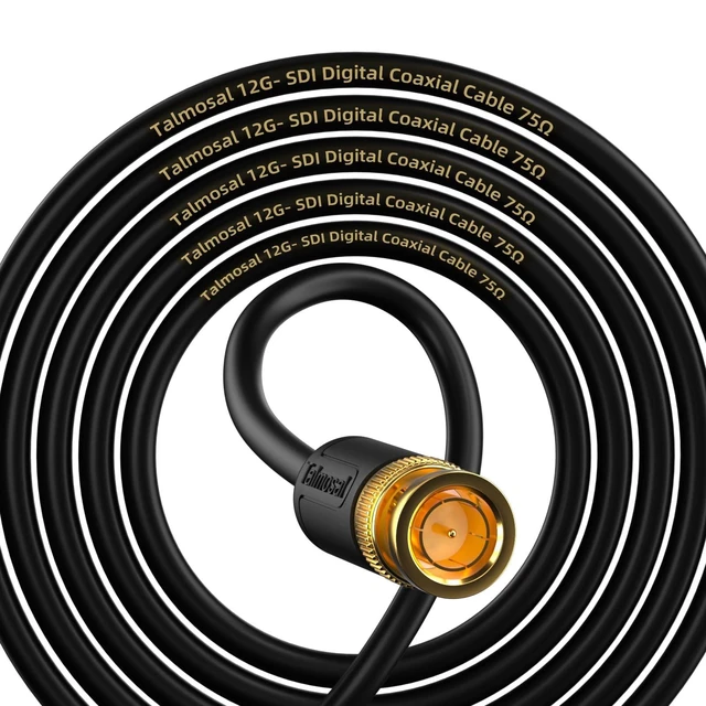 Alt view image 7 of 10 - Talmosal 12G SDI Cable 33 ft, RG11 Coax 4K BNC Cable Supports HD-SDI/3G-SDI/6G-SDI/12G-SDI/4K/8K 75 Ohm 4K SDI Video Cable for Blackmagic Design Converter, Video Security Camera