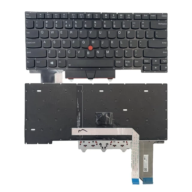Alt view image 6 of 10 - Tiugochr Laptop Replacement US Layout with Backlight with Pointing Keyboard for Lenovo Thinkpad E14 Gen 1 R14 E14 Gen 2 (20T6 20T7 20TA 20TB)