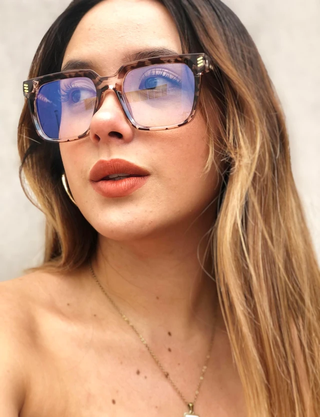 Alt view image 8 of 10 - VISOONE 2 Pack Rectangle TR90 Blue Light Blocking Glasses Computer Eyewear with Preppy Look for Women and Men Cougar