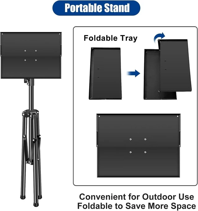 Alt view image 10 of 10 - 2-Be-Best Projector Tripod Stand Higher 27-63" Adjustable Projector Stand Foldable DJ Table Stand Projectors Floor Mount Stand Portable Laptop Tripod Stand for DJ Equipment Theater Office Home