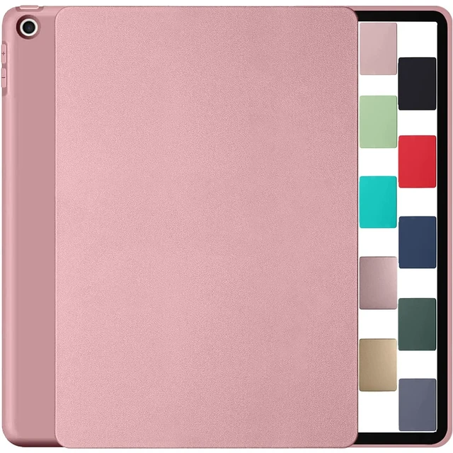 Alt view image 6 of 10 - DuraSafe Cases for iPad 2014 Air 2nd 9.7 inch TPU Cover A1566 MGLW2LL/A MGL12LL/A MH0W2LL/A A1567 MGKM2LL/A MH182LL/A MGKL2LL/A MGTY2LL/A MH1J2LL/A MGTX2LL/A MH2V2LL/A MH2W2LL/A MH2U2LL/A - Rose Gold