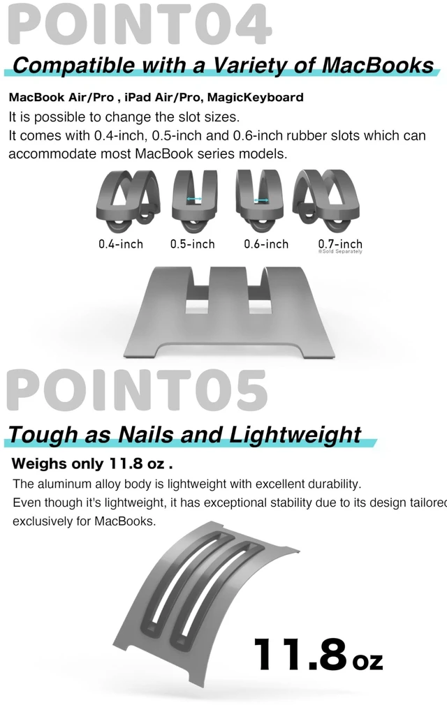 Alt view image 9 of 10 - amesoba ^^ DualBridgeStand for MacBook and iPad ^^ Aluminum Vertical Laptop Desk Stand (Space Grey)