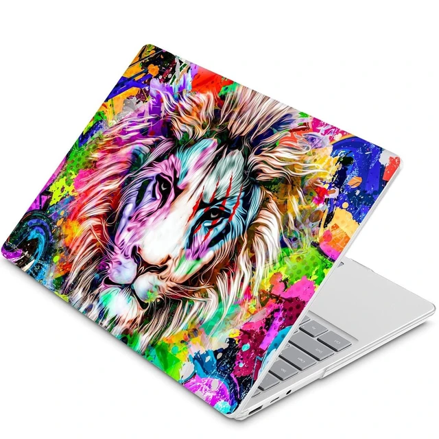 Alt view image 8 of 10 - Tuiklol Case for 12.4 Inch Microsoft Surface Laptop Go 3/2 / 1 2023-2020 Releases, Plastic Hard Shell Case with Screen Protector and Keyborad Cover +Dust Plugs Model 2013/1943,Lion