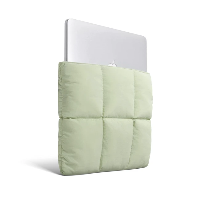 Alt view image 7 of 10 - Comfyable Puffy Laptop Sleeve 13 Inch 14 Inch, Quilted Puffer Laptop Carrying Case, Pillow Case Compatible with MacBook Air M4 2025 M3 M2 M1, MacBook Pro M5 M4 Pro/Max, Sage