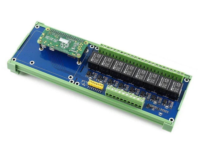 Alt view image 6 of 10 - Waveshare Expansion Board 8 Channel Relay Expansion Board 5V Power Supply Compatible with Raspberry Pi A+/B+/2B/3B/3B+ Control High Voltage Home Appliances