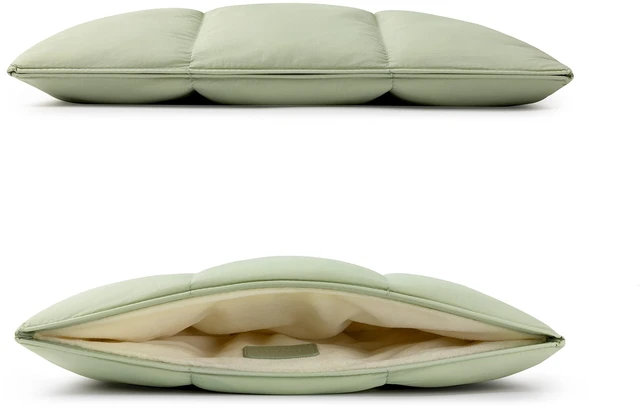 Alt view image 9 of 10 - Comfyable Puffy Laptop Sleeve 13 Inch 14 Inch, Quilted Puffer Laptop Carrying Case, Pillow Case Compatible with MacBook Air M4 2025 M3 M2 M1, MacBook Pro M5 M4 Pro/Max, Sage