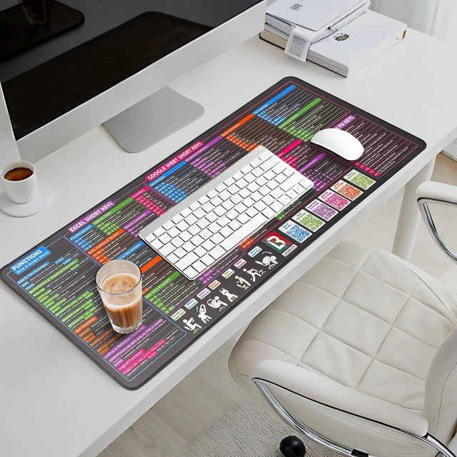 Alt view image 7 of 10 - LAMBOCK EXCEL Formula Cheat Sheet Desk Pad - Excel Shortcuts Mousepad - Desk Matt for Desktop - XL Blotter Mat ^^ Excell Formulas Cheat Sheet ^^ 31.5" 11.8"