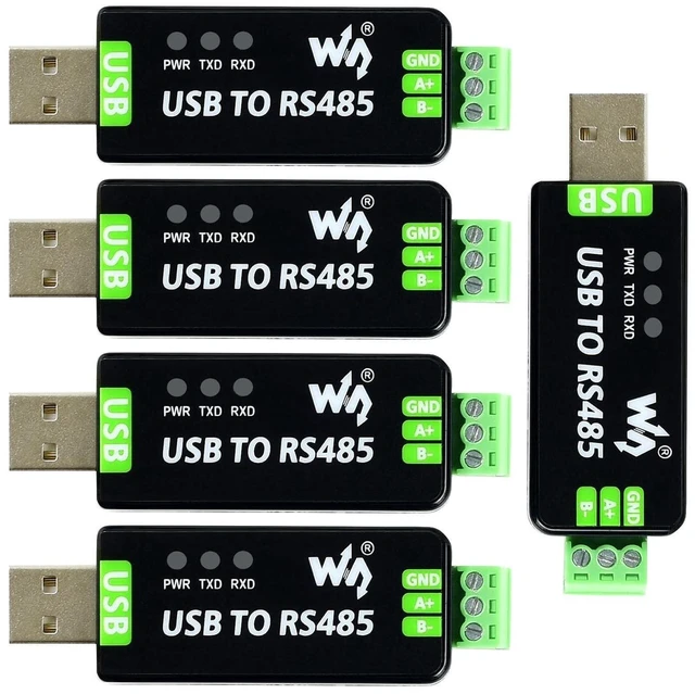 Alt view image 6 of 10 - waveshare 5PCS Industrial USB to RS485 Converter with Original FT232RL and SP485EEN Embedded Protection Circuits for Industrial Control Equipments and/or Applications