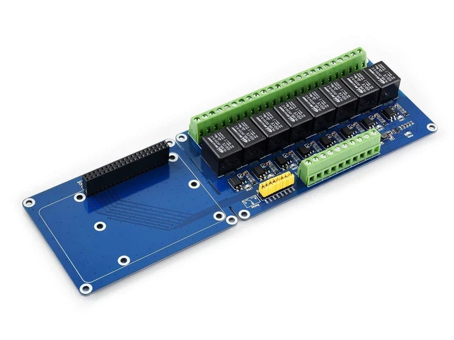 Alt view image 7 of 10 - Waveshare Expansion Board 8 Channel Relay Expansion Board 5V Power Supply Compatible with Raspberry Pi A+/B+/2B/3B/3B+ Control High Voltage Home Appliances