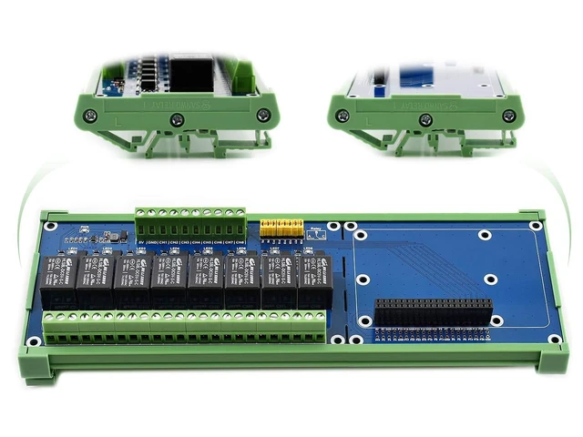 Alt view image 9 of 10 - Waveshare Expansion Board 8 Channel Relay Expansion Board 5V Power Supply Compatible with Raspberry Pi A+/B+/2B/3B/3B+ Control High Voltage Home Appliances