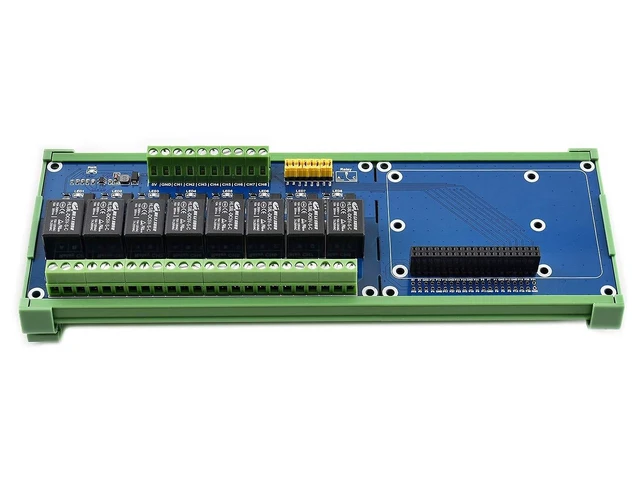 Alt view image 10 of 10 - Waveshare Expansion Board 8 Channel Relay Expansion Board 5V Power Supply Compatible with Raspberry Pi A+/B+/2B/3B/3B+ Control High Voltage Home Appliances
