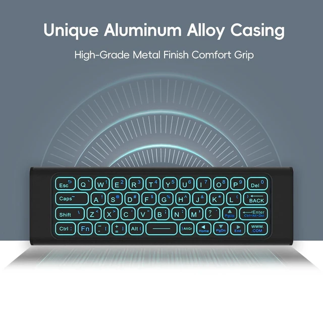 Alt view image 10 of 10 - iPazzPort Mini Bluetooth Keyboard with air Mouse Remote 2.4G Bluetooth mini Wireless Backlit Keyboard for Smart TV