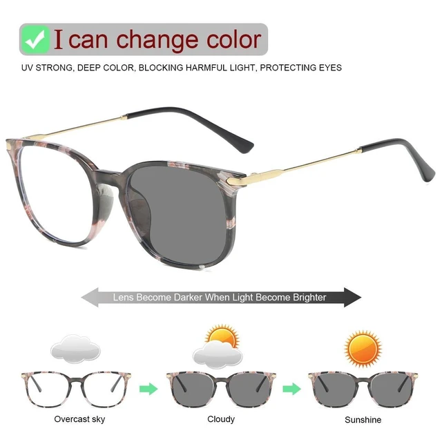 Alt view image 7 of 10 - MIRYEA Blue Light Blocking Computer Reading Glasses Photochromic Anti Glare Sunglasses