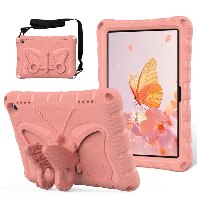 Alt view image 6 of 10 - YGTRLKP for Kindle Fire HD8 (2020/2022) Kids Girl Tablet Case Butterfly Wings Kickstand EVA Material Light Weight Shockproof Rugged Heavy Duty Kids Case for Kindle Fire HD8 Plus (2020/2022) (Pink)