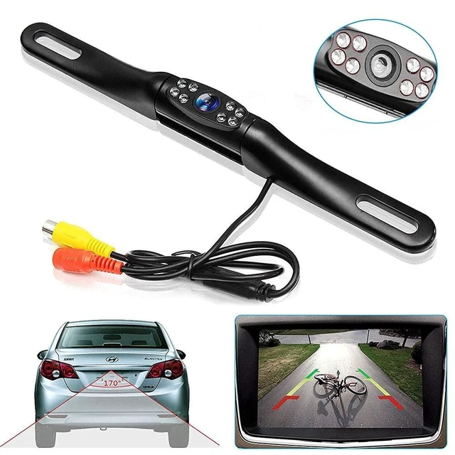 Alt view image 7 of 10 - HD Night Vision Reversing Camera with 8 LED 170 Wide Angle Backup Camera 45 Adjustable Lens Angle Waterproof Rear View Camera