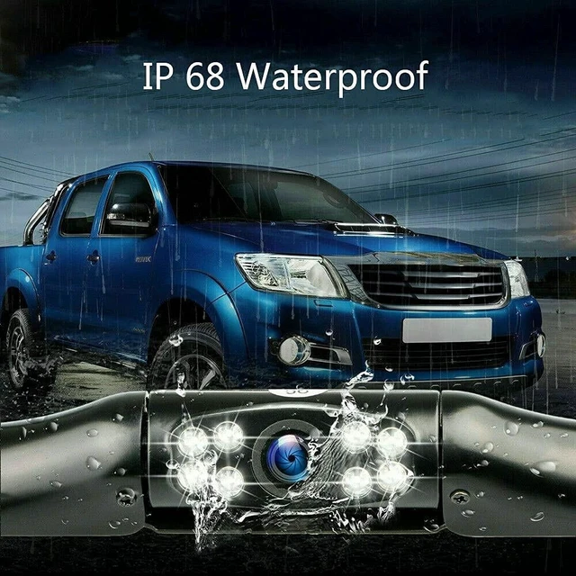 Alt view image 8 of 10 - HD Night Vision Reversing Camera with 8 LED 170 Wide Angle Backup Camera 45 Adjustable Lens Angle Waterproof Rear View Camera