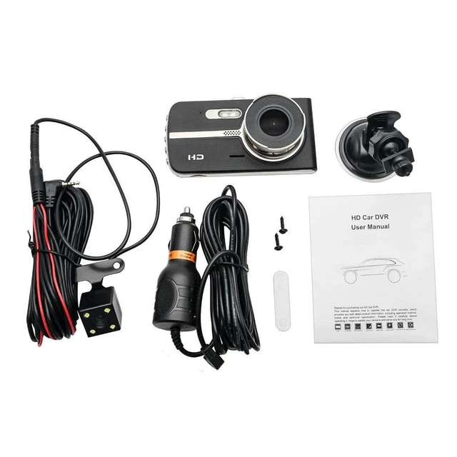 Alt view image 10 of 10 - Dash Cam MASO Dual Lens HD 1080P 4" In Car DVR Video Camera Recorder Night Vision