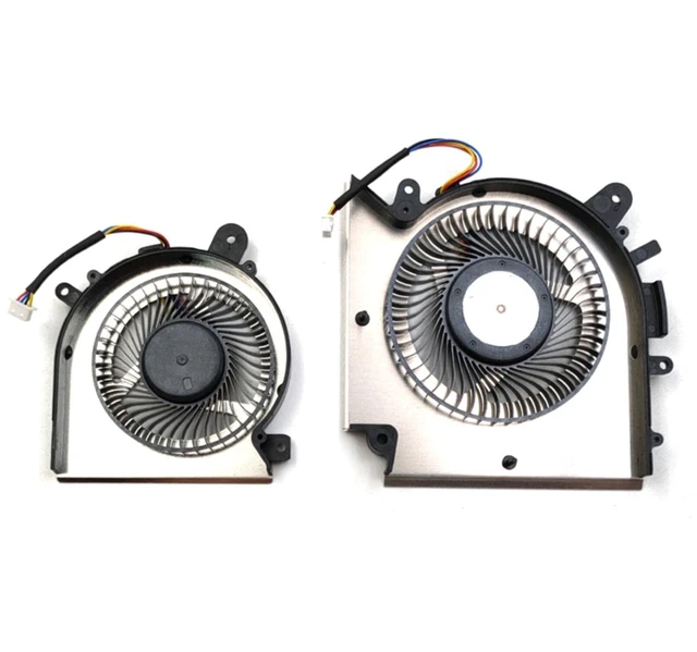 Alt view image 3 of 4 - Fleshy Leaf Replacement CPU + GPU Cooling Fan for MSI Katana GF76 Pulse GL76 MS-17L1 GF66 11UC Pulse GL66 11UEK MS-1581 DC5V Series PABD08008SH-N459 PAAD06015SL-N460