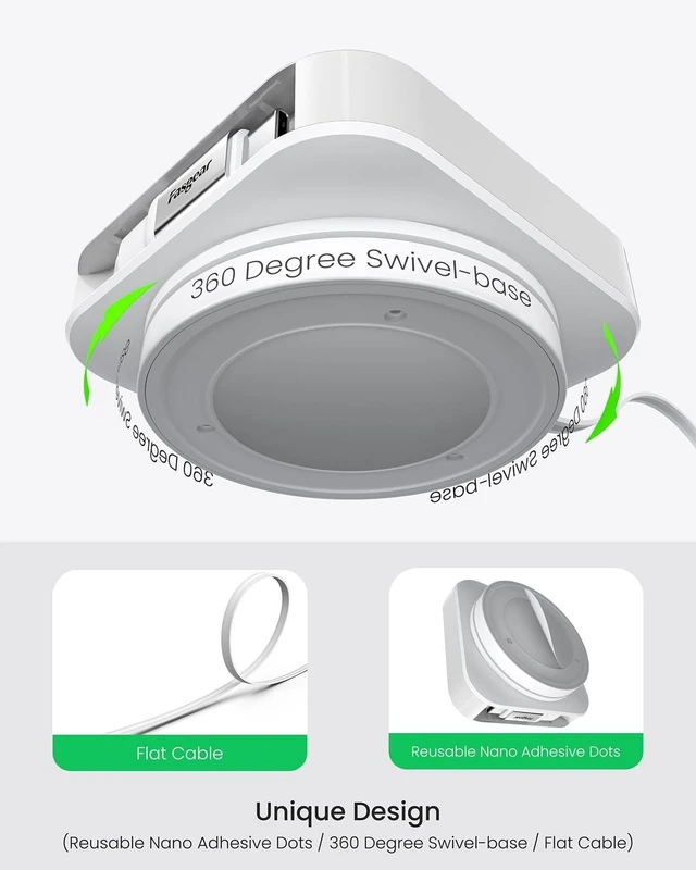 Alt view image 9 of 10 - Fasgear Under Desk Retractable USB C Cable White Type-C Cord 60W PD/PPS Fast Charging Compatible for iPhone 17 16 15 Pro/iPad Pro/MacBook/Samsung (2pack, 6.6ft)