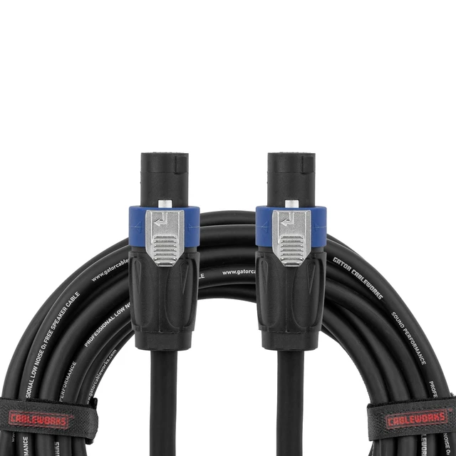 Alt view image 6 of 10 - Cableworks By Gator Cases Composer Series Deluxe 10 Foot Twist Lock Connector to Twist Lock Connector Speaker Cable, (GCWC-SPK-10-2TL)