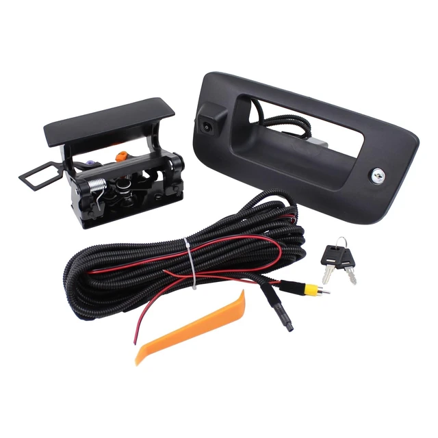 Alt view image 6 of 10 - DriveFix Tailgate Handle and Bezel with Rear View Backup Park Assist Camera and Lock Cylinder Kit for Chevrolet Silverado 1500 2500 3500 HD for GMC Sierra 1500 2500 3500 HD 2007-2014