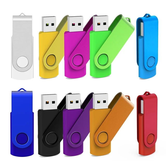 Alt view image 7 of 10 - 10 Pack 4GB USB Flash Drive Bulk Pack, Bulk USB 2.0 Flash Drives Thumb Drive Swivel Memory Stick Jump Drive Pen Drive Zip Drive
