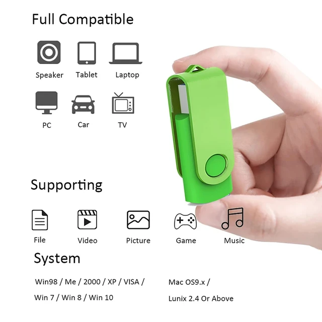 Alt view image 9 of 10 - 10 Pack 4GB USB Flash Drive Bulk Pack, Bulk USB 2.0 Flash Drives Thumb Drive Swivel Memory Stick Jump Drive Pen Drive Zip Drive