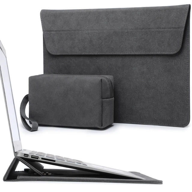 Alt view image 6 of 10 - HYZUO 15-16 Inch Laptop Sleeve Case Bag with Adjustable Stand Feature for MacBook Pro 16 M5/M4/M3/M2/M1 Pro/Max A3428 A3429 2026-2019, XPS 15, MacBook Pro 15 2015-2012, HP Envy 15.6, Space Gray