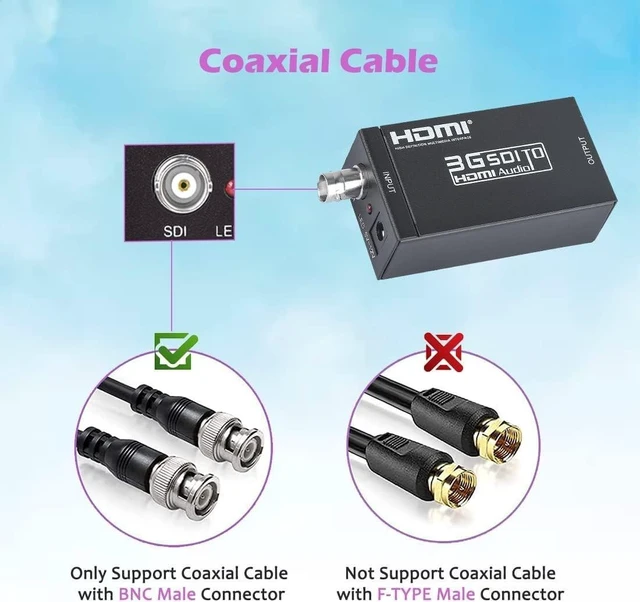 Alt view image 10 of 10 - HDMI Converter Adapter - Mini 3G SDI to HDMI for SD/HD/3G-SDI Signals